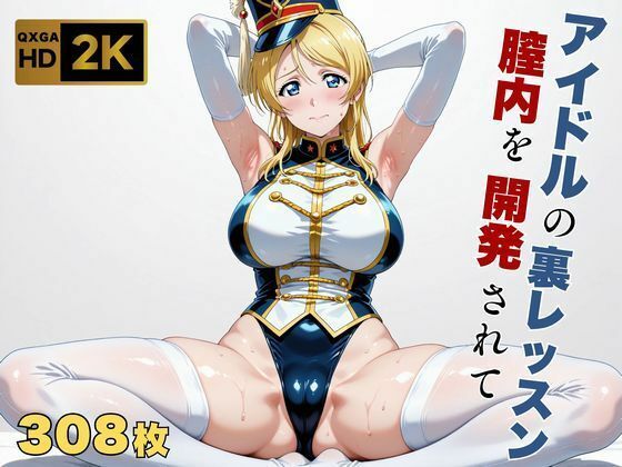 【ラブラ●ブ】【絢●絵里】金髪アイドル、マーチングバンド衣装のまま快感を教えられる|画像生成マン-巨乳