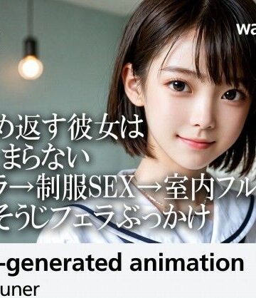 【35分HD】見つめ返す彼女はもう止まらない──胸チラ→制服SEX→室内フルコース→おそうじフェラぶっかけ|AItuner-3DCG