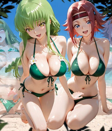 ビーチで出会った美女をナンパしてメス堕ちさせた話 コー○ギアス編|ちこりこ-変身ヒロイン