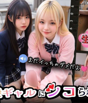 【実写系Hゲーム】好きな娘の前で金髪ギャルにシコられる！射精限界おち●ぽ焦らし我慢|Angelsgarden-制服