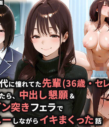 学生時代に憧れてた先輩（36歳・セレブ妻）を家に誘ったら、中出し懇願＆喉奥ガン突きフェラでオナニーしながらイキまくった話|ぬるぬるアニメ-熟女